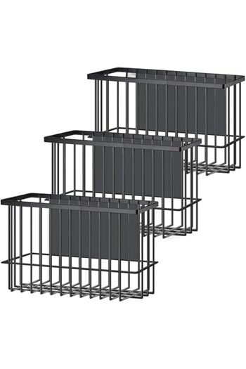 Generic THE WHITE SHOP 3 Pcs Magnetic Refrigerator Organizer Magnetic Baskets Kitchen Magnetic Holder for Re