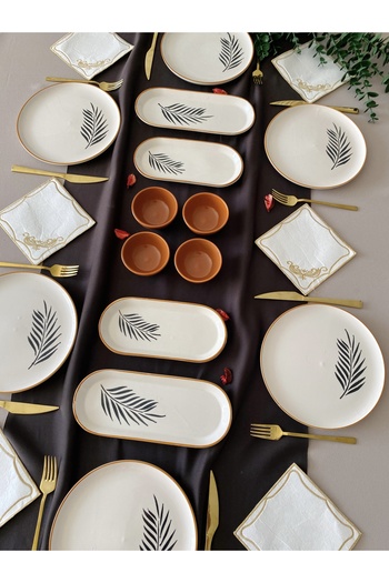 Yiğit Seramik Züccaciye Willow Leaf 6-Person 14-Piece Breakfast Set (2)