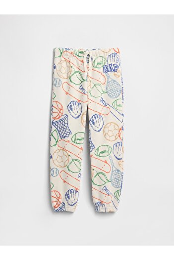 GAP Erkek Bebek Kırık Beyaz Relaxed Logo Pull-On Jogger Eşofman Altı