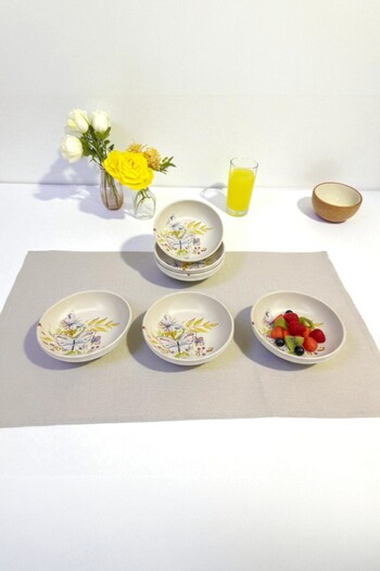 Keramika Bahar 13cm Breakfast / Snack Plate 6 Pieces