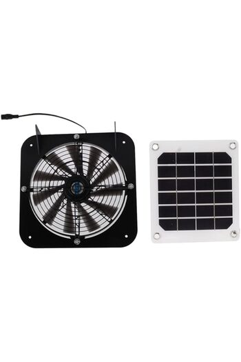 Generic Sorandy Solar Powered Exhaust Fan, 100W Solar Panel with 13.5inch Fan Waterproof Solar Panel, Ventil