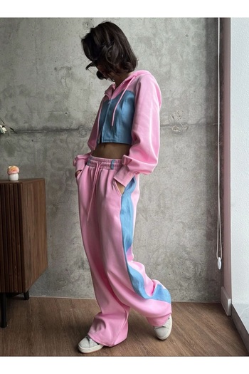 MRox Ariana Pink 2-piece oversize women's thick tracksuit