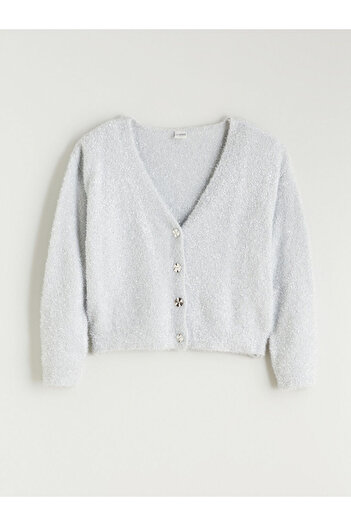 LC Waikiki V-Neck Girl's Knitwear Cardigan