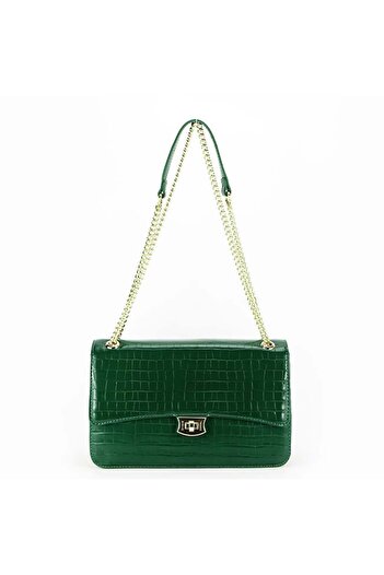 David Jones Reptile print shoulder bag B-7002-2 15 Dark green