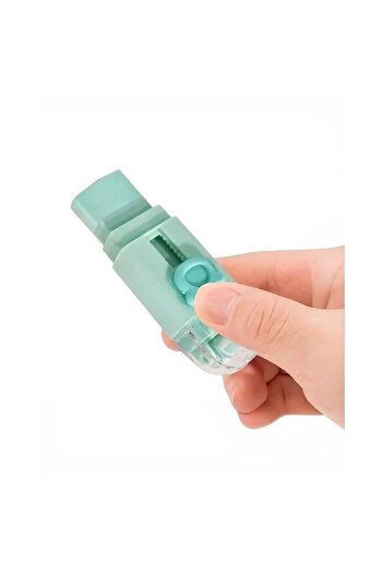 Flippy Eraser, Flippy, Bear Pattern, with 2 Refills, Pull-Push Adjustment, Rubber, Blue