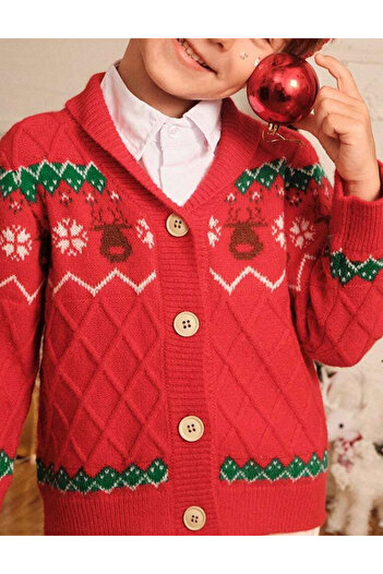 SHEIN cardigan, red