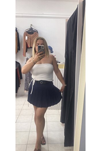 TUBA TOPTAŞ PLEATED MINI SKIRT