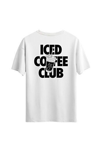 Eastek Iced Coffee Club Back Print T-Shirt, Men's T-Shirt, Women's T-Shirt, Unisex T-Shirt