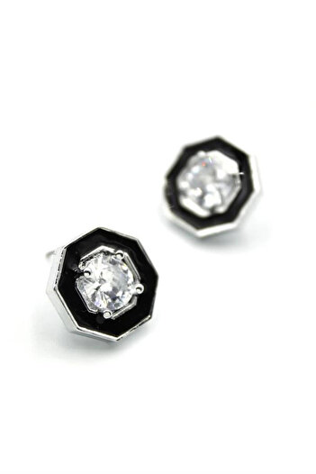 HarmonyAura Square serenay earrings - silver