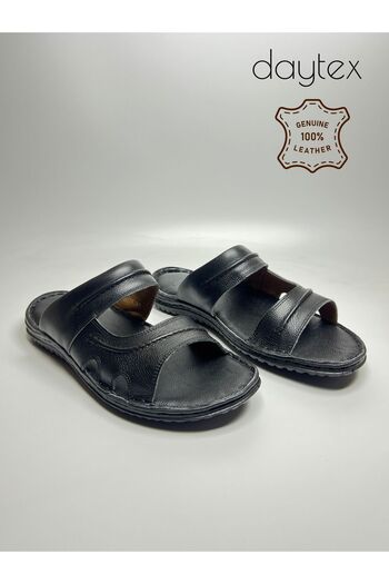 Daytex Genuine Leather Sporty Comfortable Lightweight Orthopedic and Anatomical Sole Slippers