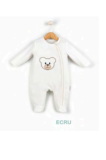 Babydola Babydoıla Velvet Zippered Footed Jumpsuit