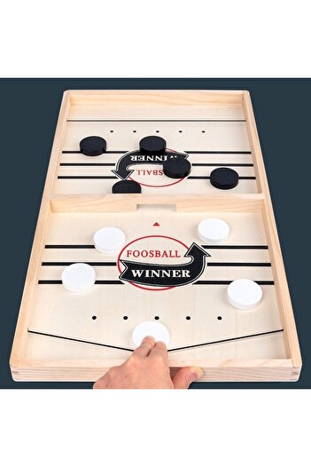 Optim Solution Interactive Fooseball Game, OPTIM SOLUTION, Ice Hockey Style, Wooden, 10 Game Pieces, +4 Years, 54 x