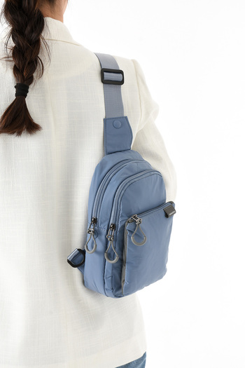 Çanta Trend Unisex Water Resistant Cross Strap Multi-Compartment Zippered Waist and Chest Bag Bodybag