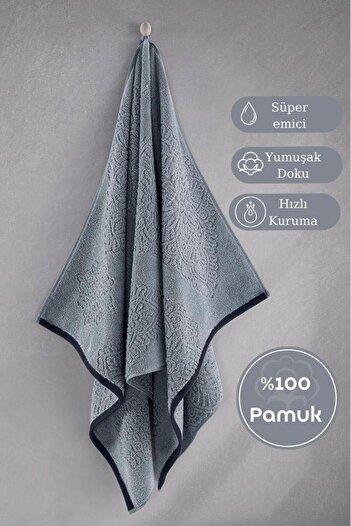 Karna Home Бавовняний односторонній рушник з жакардовим візерунком Karna Premıum Vance - 50 x 90