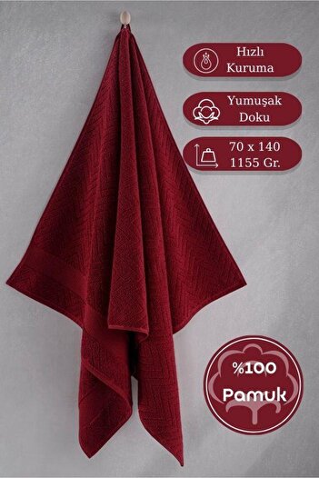 Karna Home Бавовняний односторонній рушник з жакардовим візерунком Karna Premıum Zander - 70 x 140