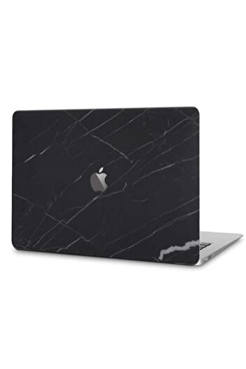 Optim Solution Skin Laptop pentru Apple MacBook 12 2015, Marble, Negru