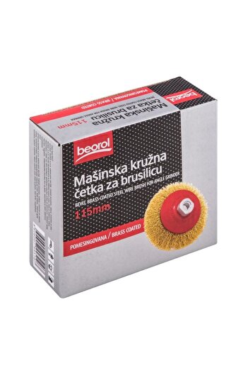 beorol Brass wire brush, circular, M14, 115 mm,