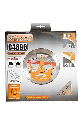 richmann exclusive Diamond Blade, Concrete, Wet & Dry, 400 mm/25.4 mm,