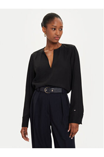 Tommy Hilfiger Women's Blouse WW0WW43364 Black