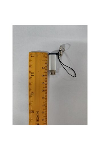 Flippy Type C (female) to micro USB (male) adapter with included Keychain Holder, Silver