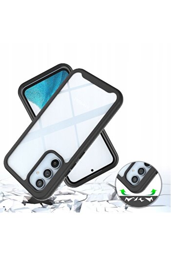 FILL Case compatible with Samsung Galaxy A54 + Screen Protector, Shock Absorbing, X614, Plastic, Pitch Bl