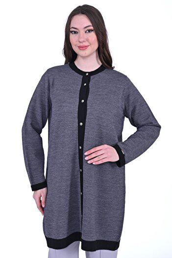 Invee Defne Knitwear Wool Cardigan Black