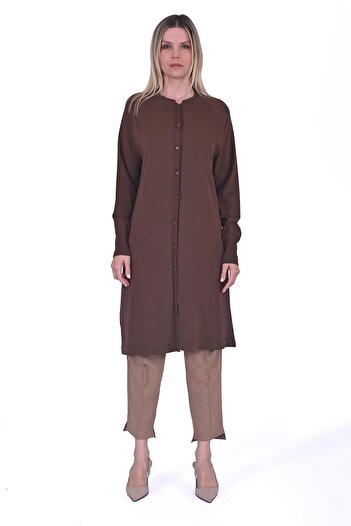 Invee A Knitwear Cardigan Browni̇