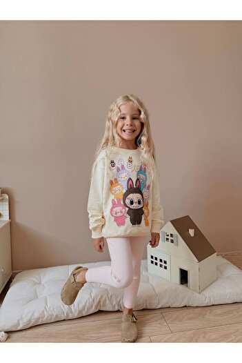 MİNİKO KİDS Girl's Labubu Model Tights Suit