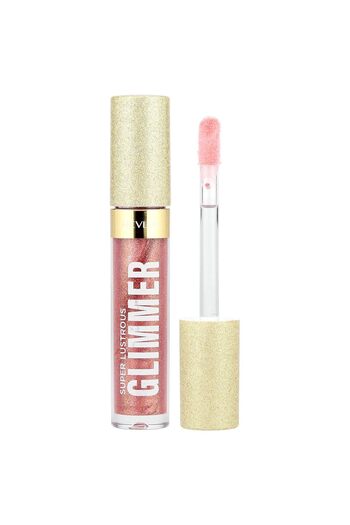 Revlon Super Lustrous Glimmer Gloss, Moisturizing and Plumping, Ultra-Shiny Finish, Plant-Based Form