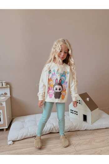 MİNİKO KİDS Girl's Labubu Model Tights Suit