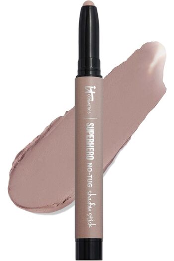 it cosmetics Superhero No-Tug Waterproof Eyeshadow Stick, Transformative Taupe - Pale Matte Gray - L