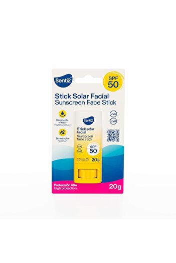 Senti2 Sun Stick SPF 50, Water-resistant, High Protection, 20 g
