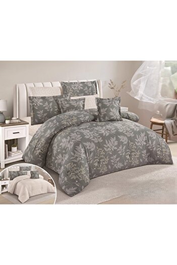 NAGAMA Luxurious and elegant double-sided 100% cotton printed double-sided comforter set, 5 pieces, size 230*180 cm