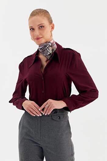 Nish&Chic Asymmetrical Crepe Shirt