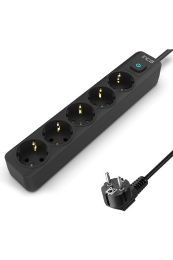 Inca Ipw-44Sy 5 Port Surge Protected Socket with Led Buttons 1.5m - Black