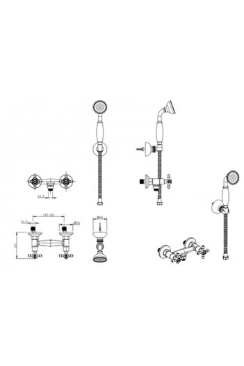 Fdesign Lacrima double-control shower mixer