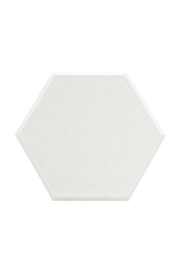 No branded 8-Pack Hexagon Acoustic Panels, Polyester Fabric, 30×26×12 mm, White