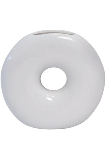 FRANDIS Ceramic Air Humidifier with Hanging Hook for Radiator, Frandis, 18x3.8x16.5 cm, White, Donut Model