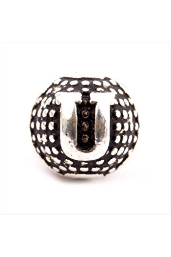 ZERO LAND Msa-Shop 8 mm Metal Letter Metal Prayer Bead Letter -U