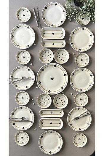 Areyma Pearl Flower 8-Person 25-Piece Breakfast Set