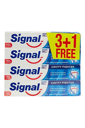 Signal معجون أسنان مضاد للتسوس 75 مل - عبوة من 4 قطع