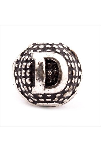 ZERO LAND Msa-Shop 8 mm Metal Letter Metal Prayer Bead Letter -D