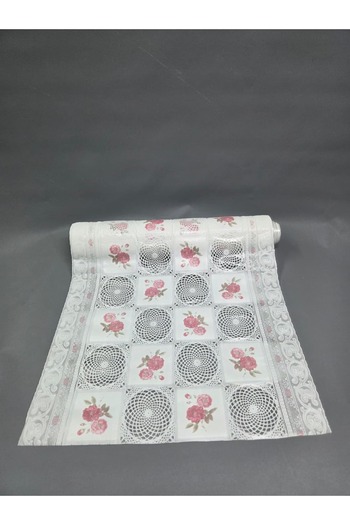 Başak Ev Tekstili Pvc Corner Lace Shelf and Cabinet Cover Runner