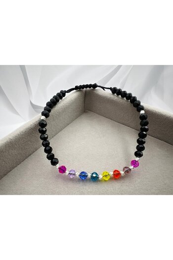 OEM Bracelet with crystals and 11 beads made of 925 silver