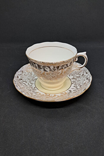 ABBETC Colclough China Made in Longton England Antique Porcelain Tea Cup 2 Pieces 170 ml