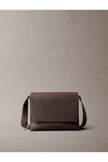 Calvin Klein Men's Micro Pebble Messenger Crossbody Bag