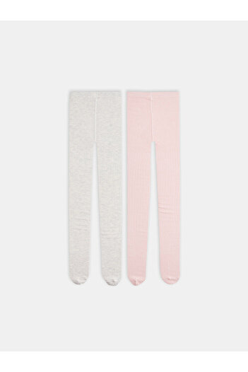 LC Waikiki Pink Basic Girls' Pantyhose 2-Piece