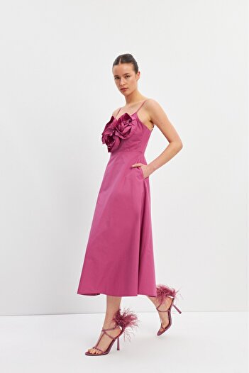 Setre Sleeveless Floral Dress / Pink