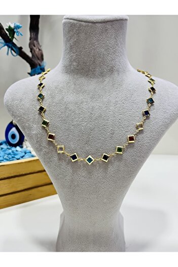 EFA ACCESSORIES ÇELİK RENKLİ KOLYE BİLEKLİK SET