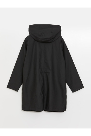 LC Waikiki Lcw Women's Plain Hooded Raincoat